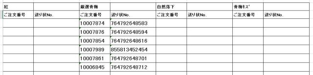 送り状番号　170615-3