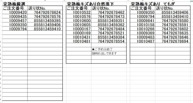 出荷一覧表180622