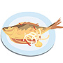 梅酢で魚をしめる